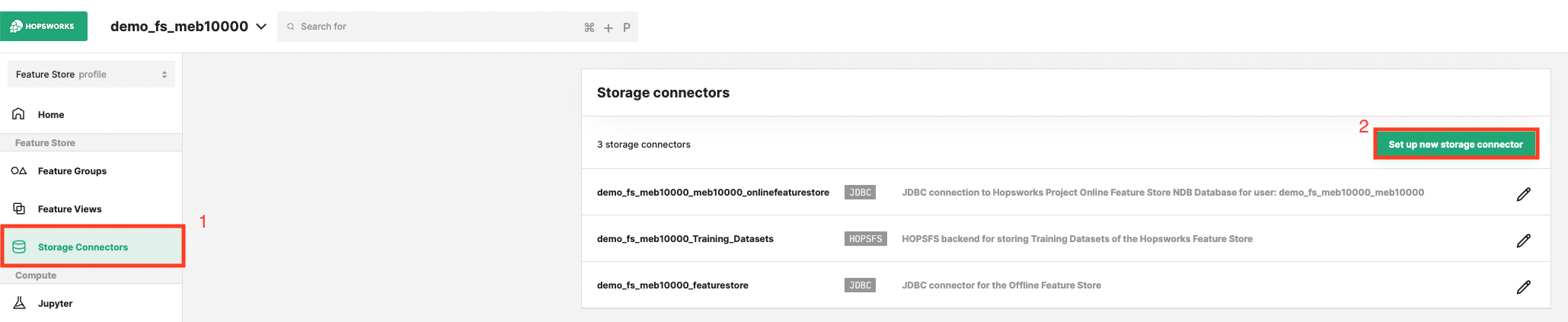 Storage Connector Creation