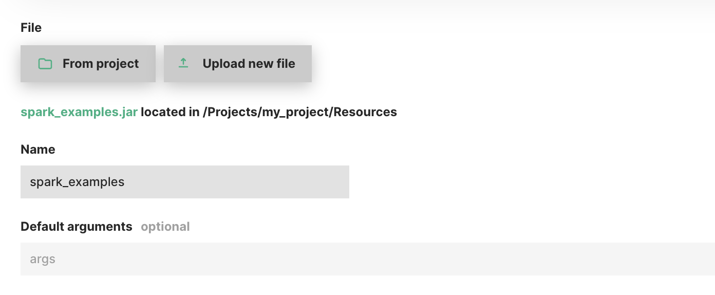 Configure Spark script arguments