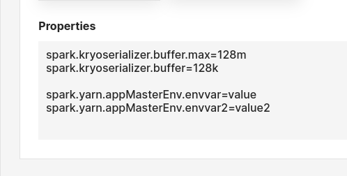 File configuration for the Spark kernels