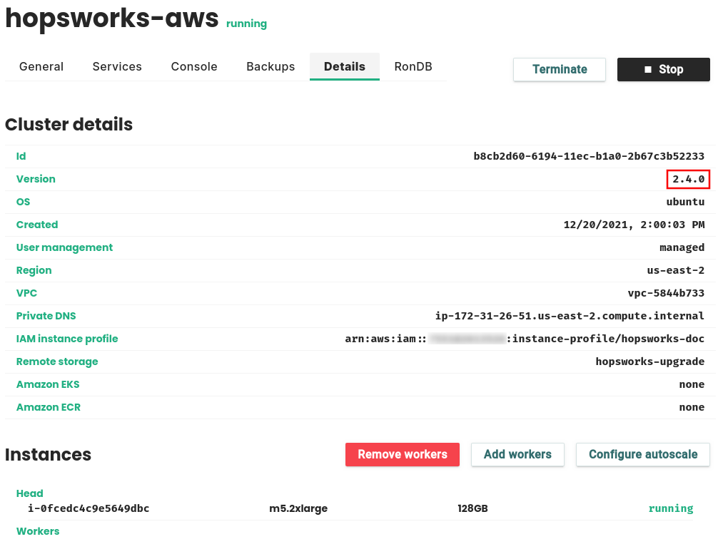 AWS Upgrade complete