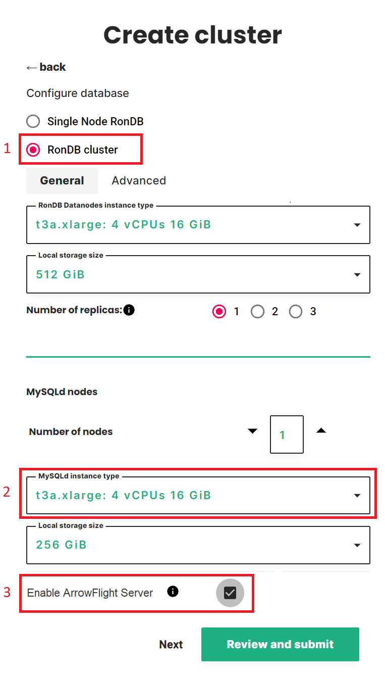 Configure RonDB