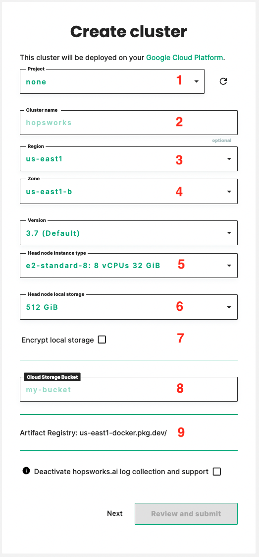 General configuration