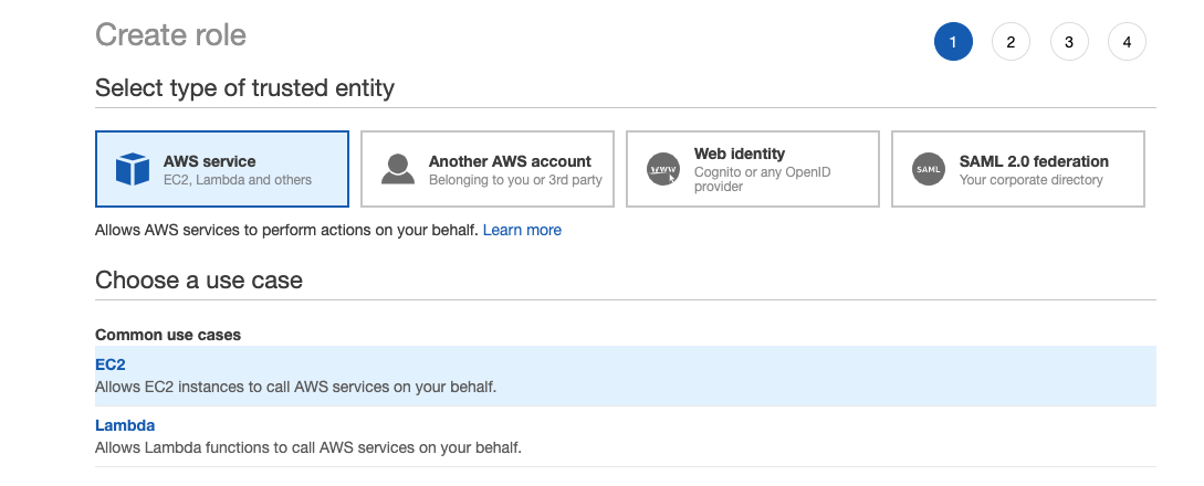 Create an instance profile