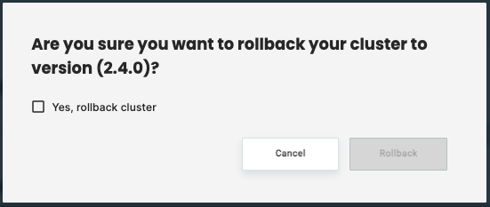 Rollback prompt