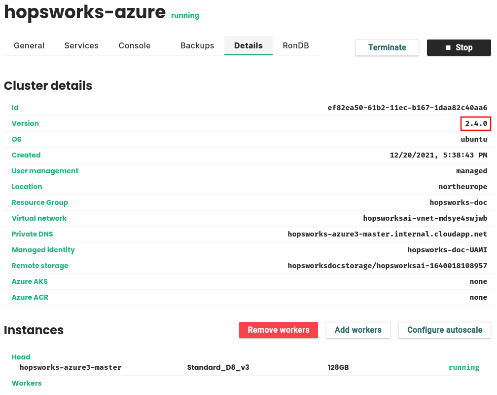 Azure Upgrade complete