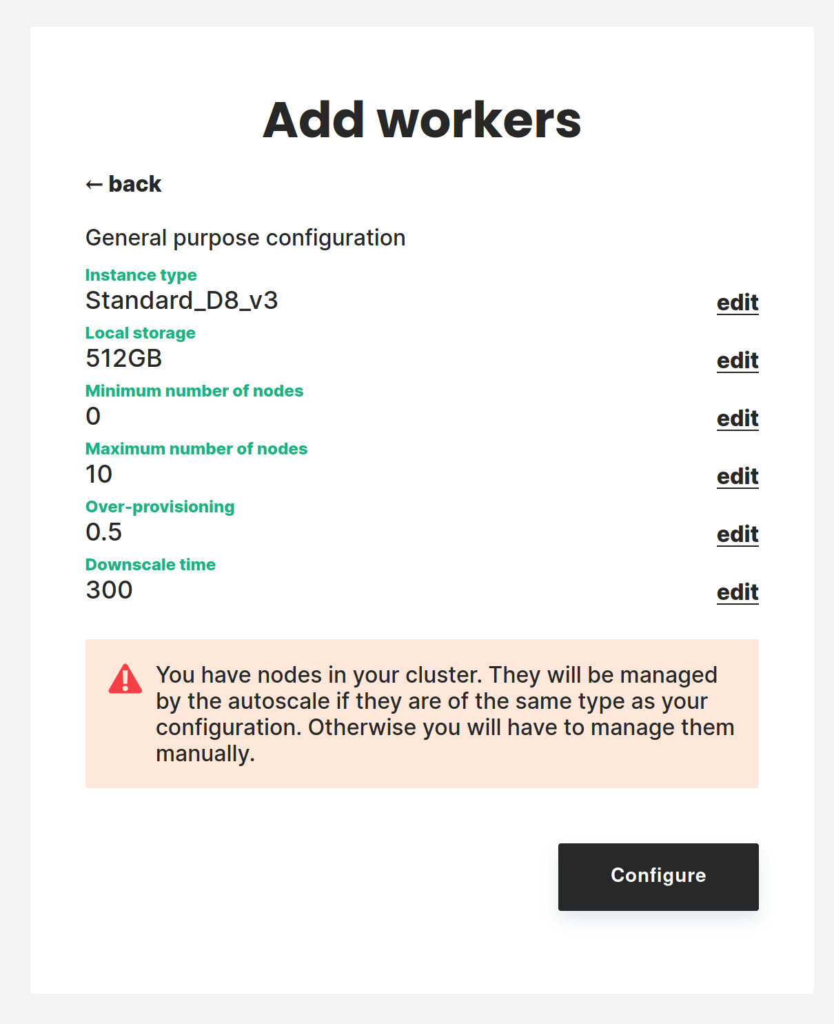 Configure autoscale review