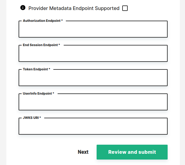 provider metadata