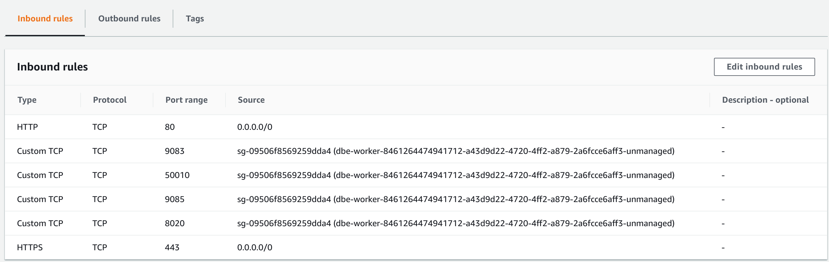 Hopsworks Feature Store Security Group details