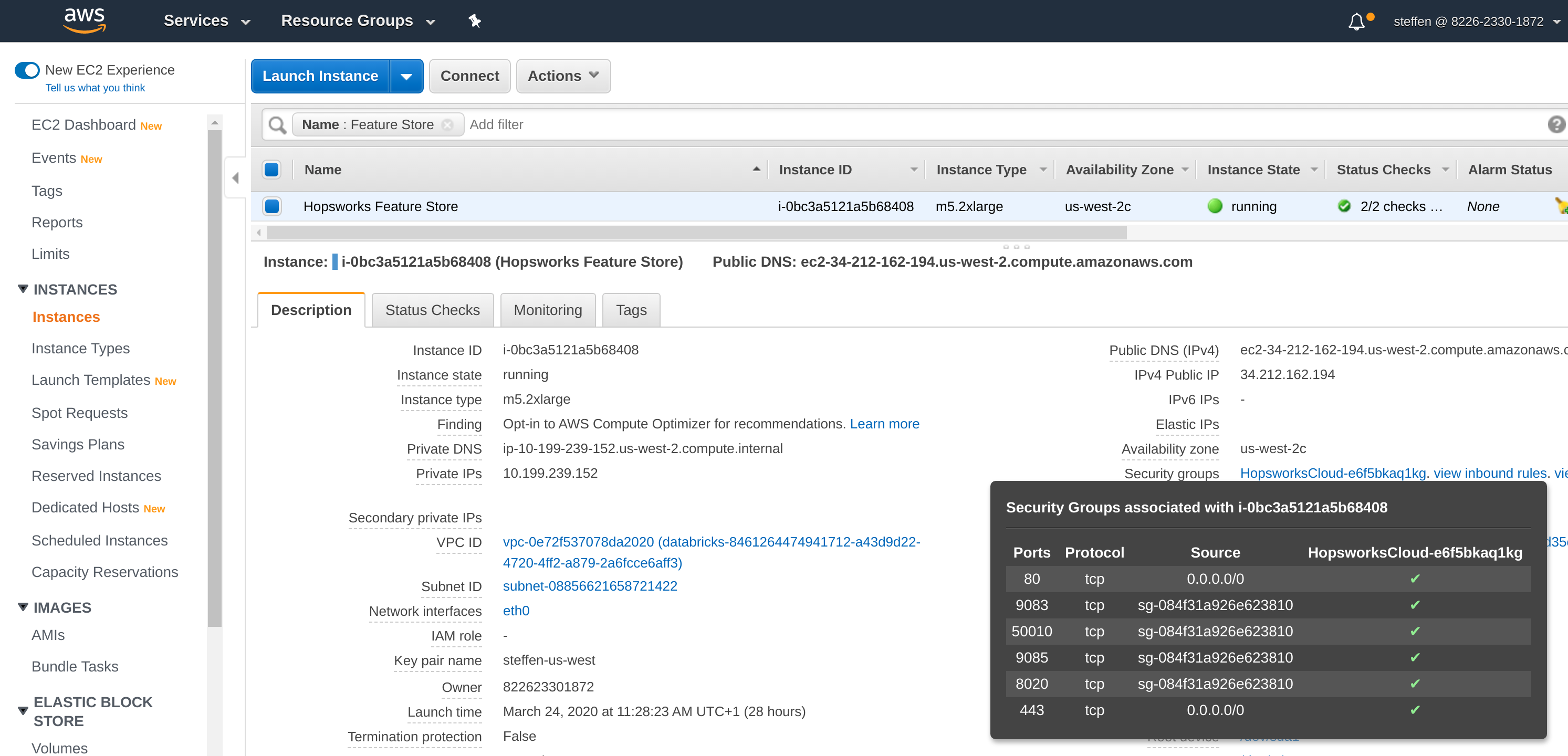 Hopsworks Feature Store Security Group