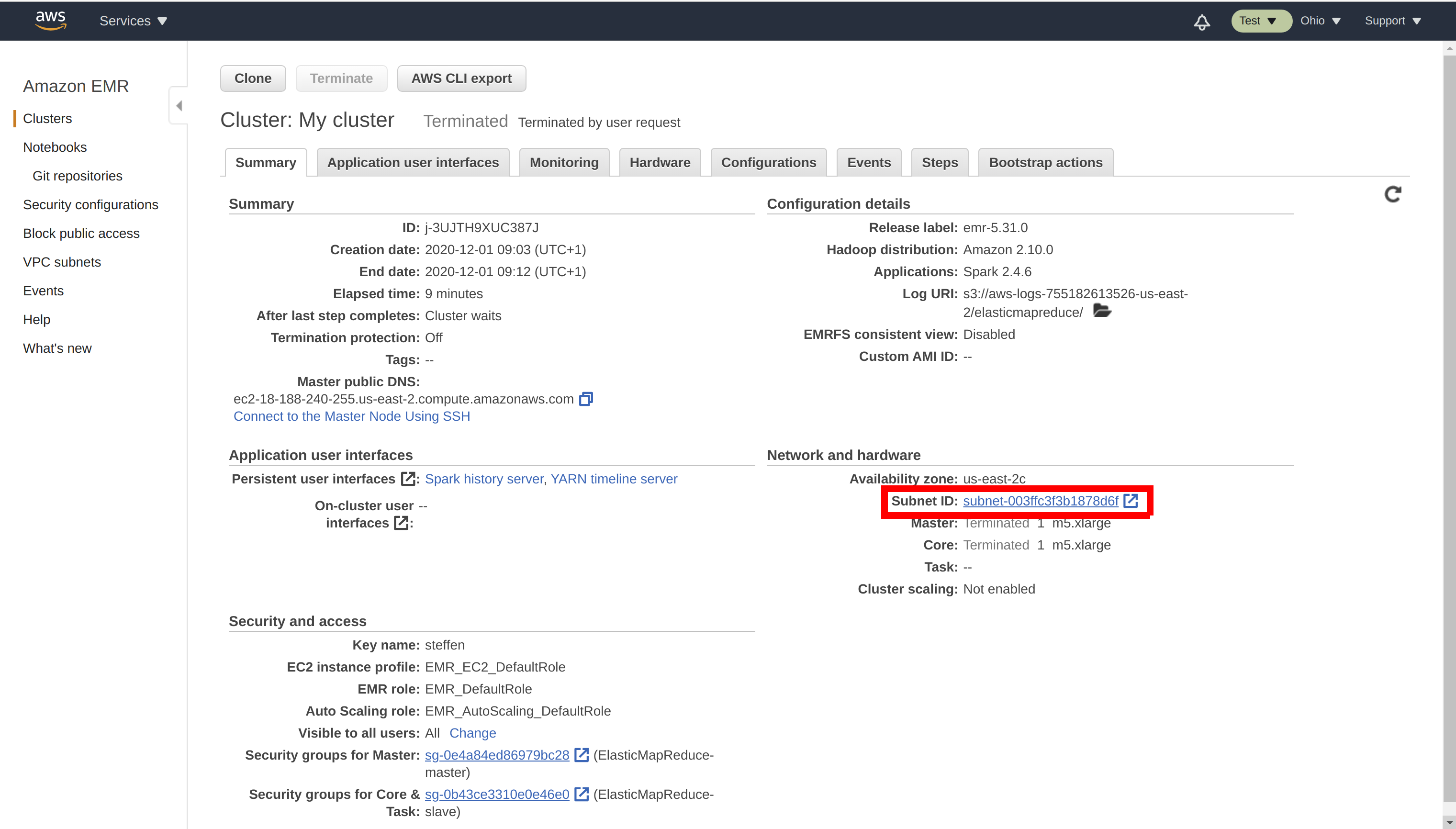 Identify the EMR VPC