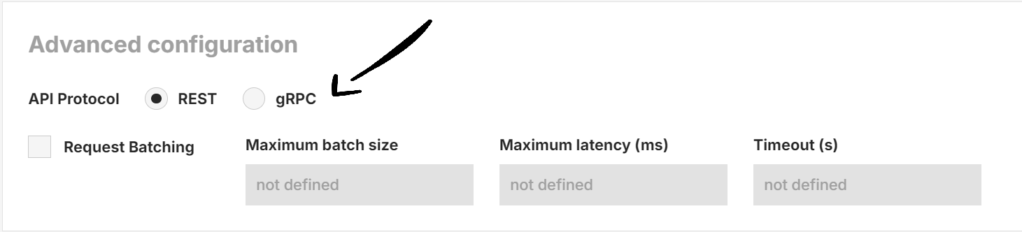 Select gRPC API protocol