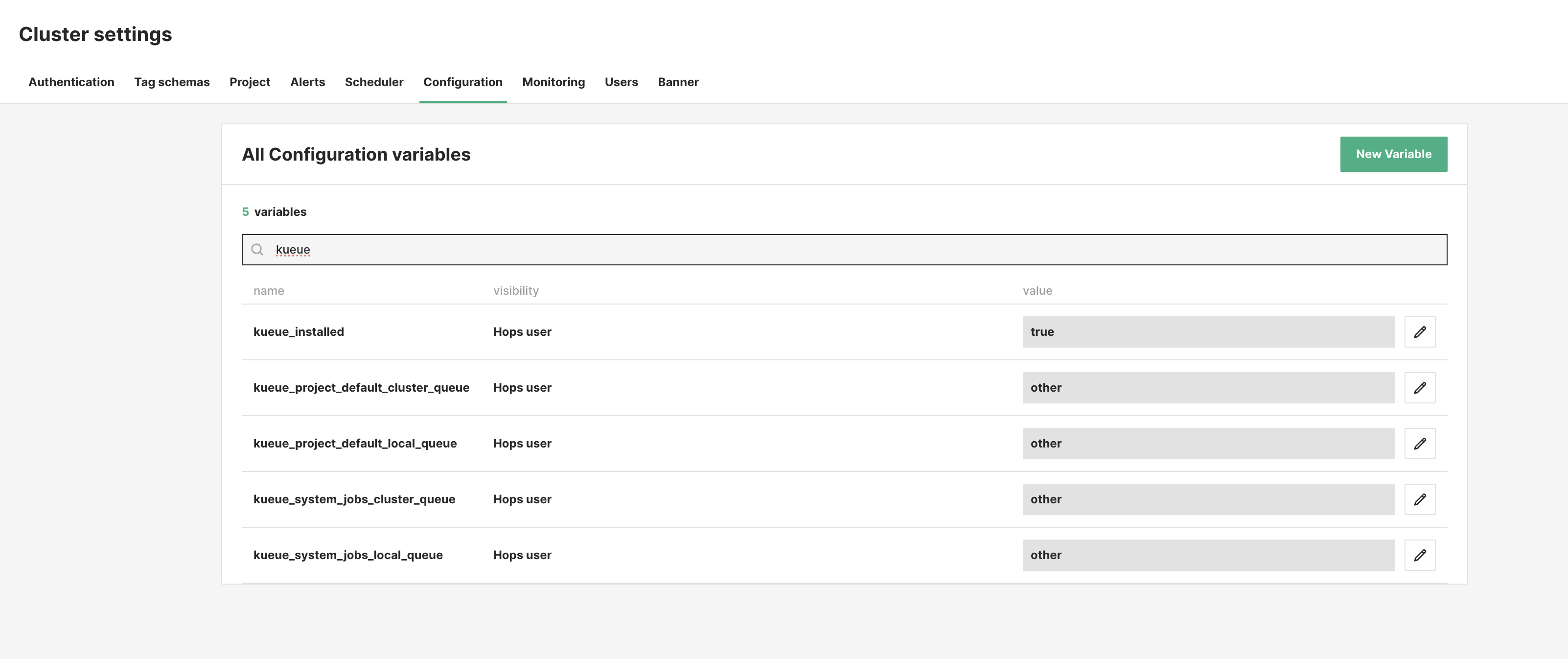 Default queue for user and system jobs