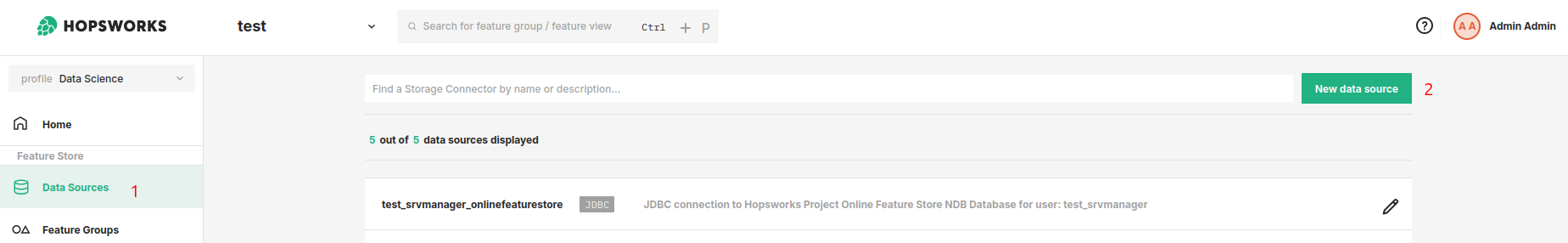 Data Source Creation