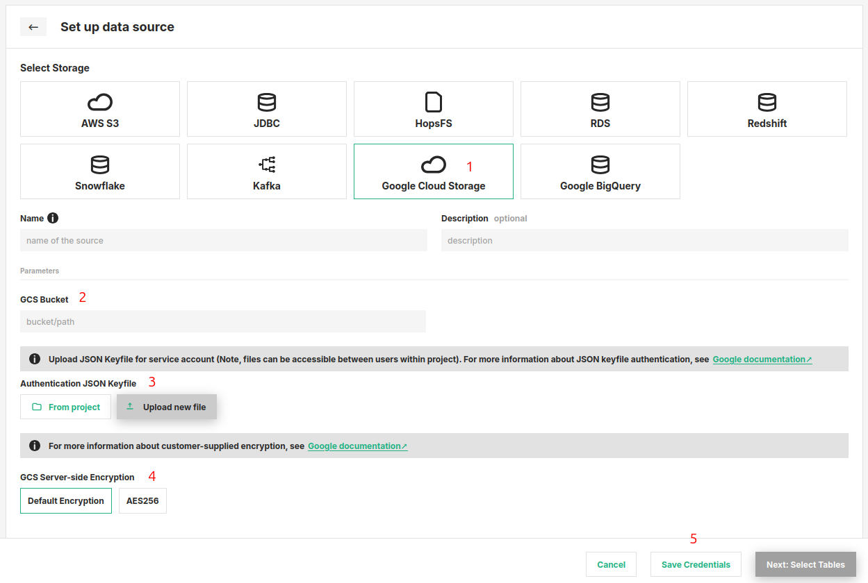 GCS Connector Creation