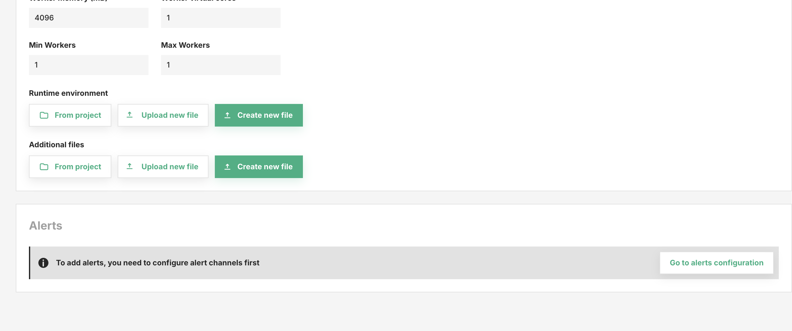 Runtime
environment and additional files
