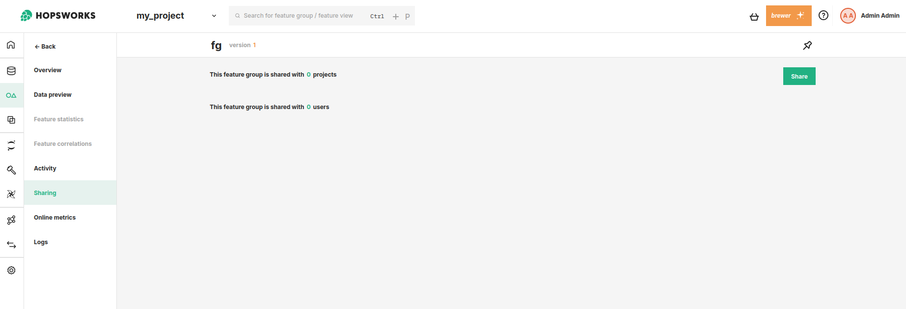 Share Feature Group