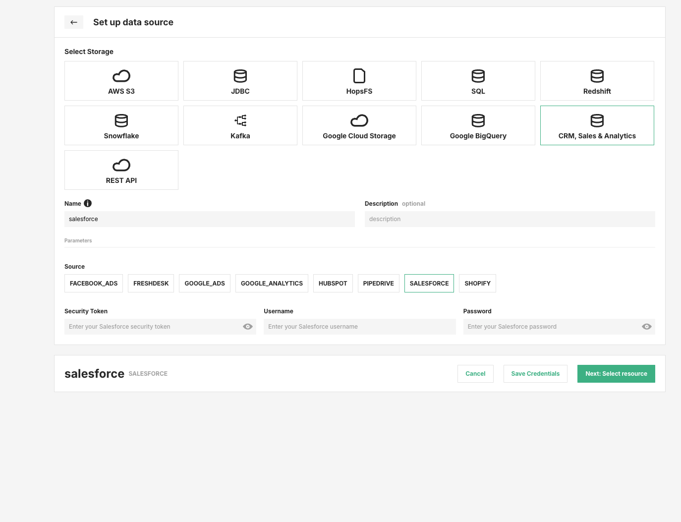 Salesforce Data Source