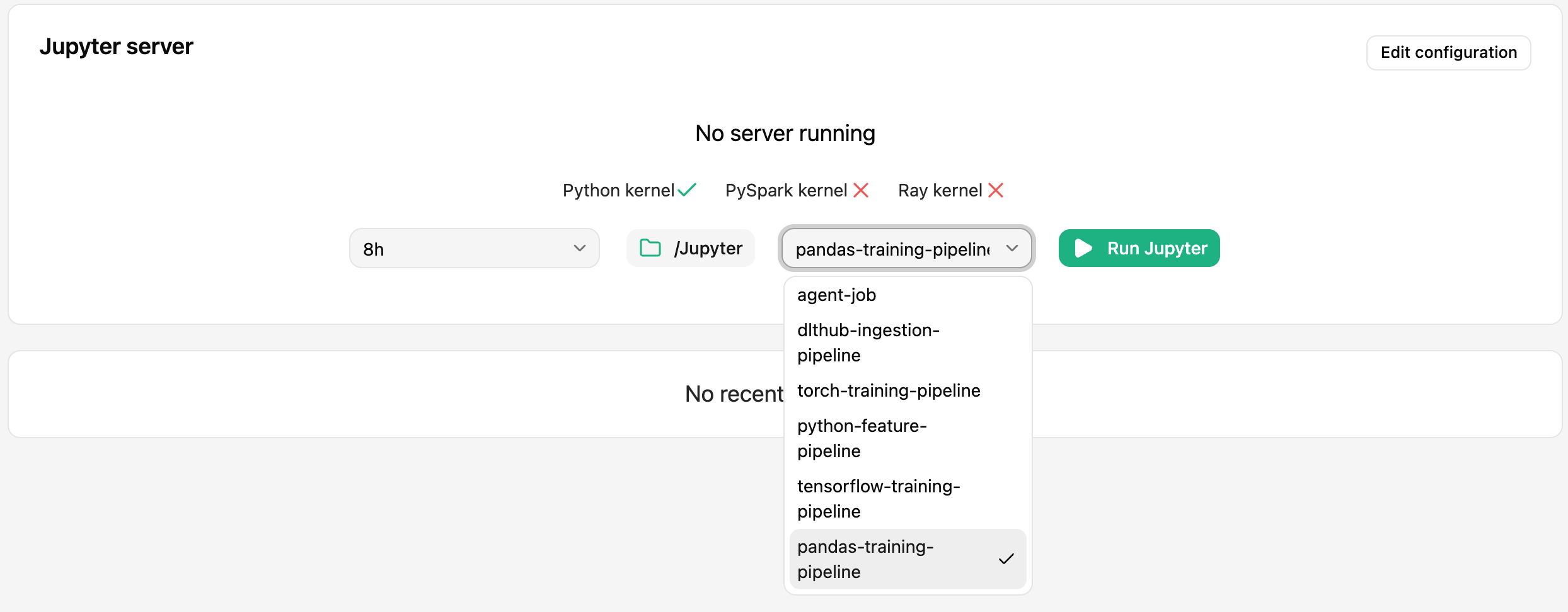 Configure environment
