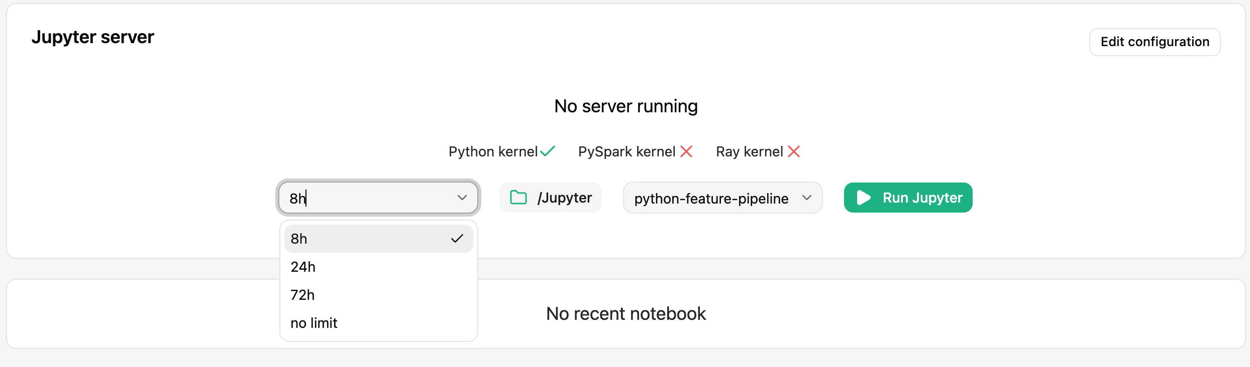 Configure maximum runtime