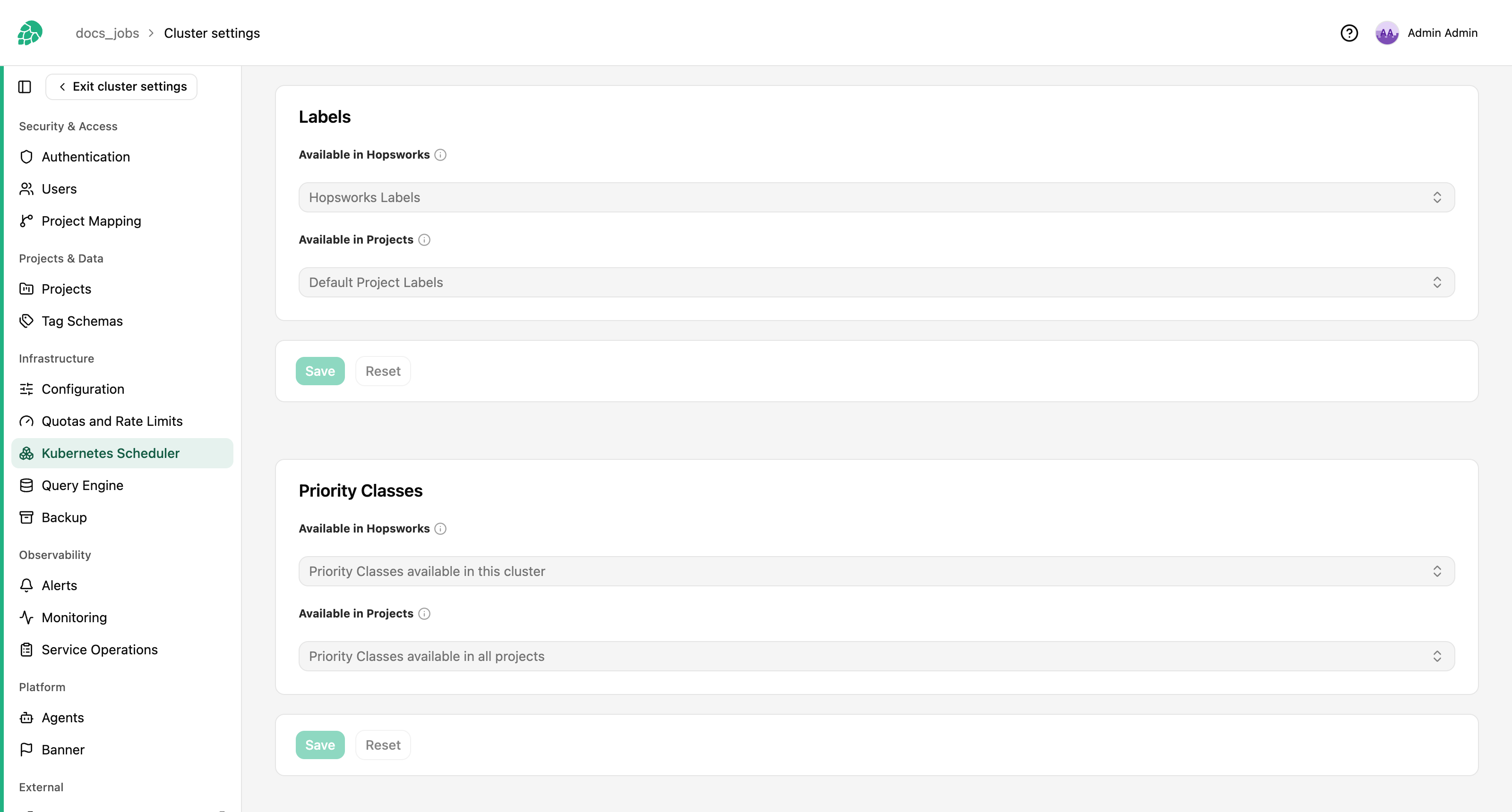 Cluster Configuration - Node Labels and Priority Classes