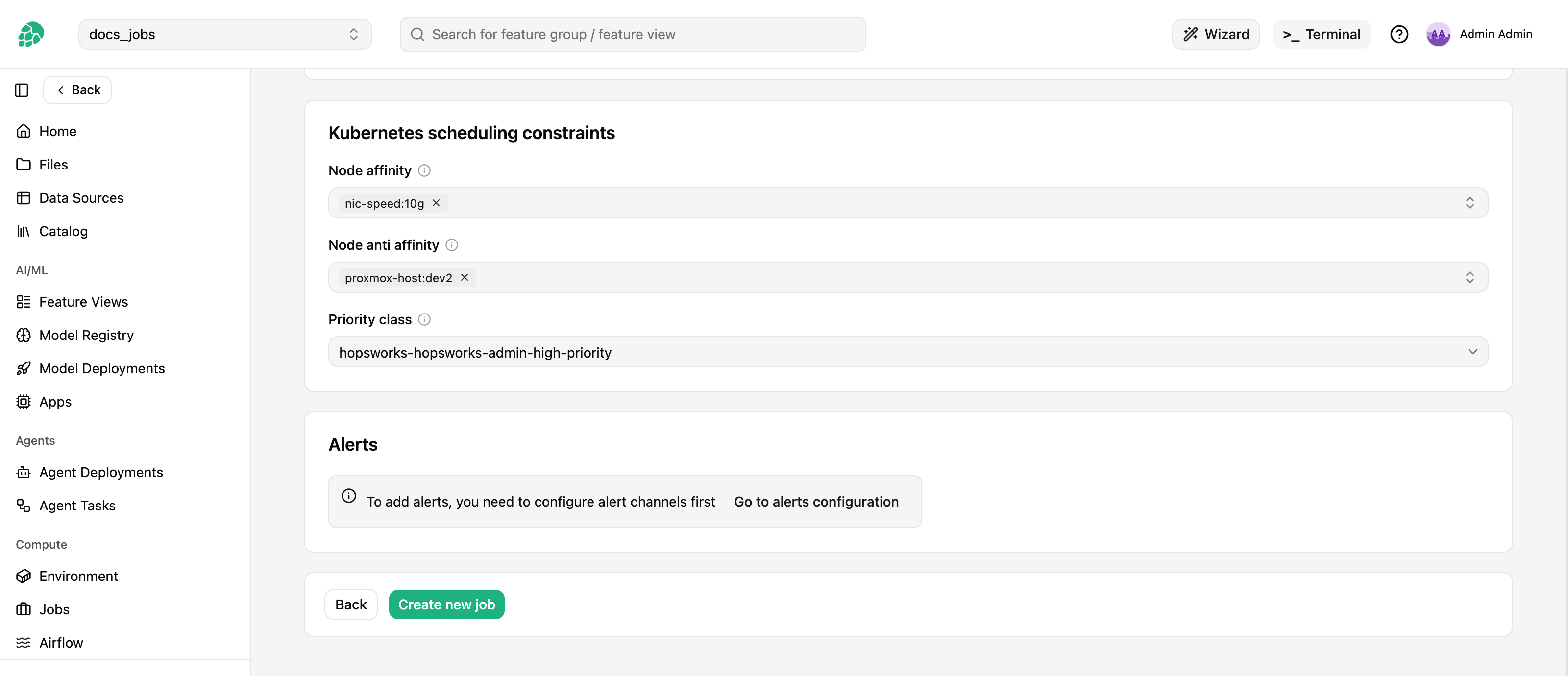  Job Configuration - Affinity and Priority Classes