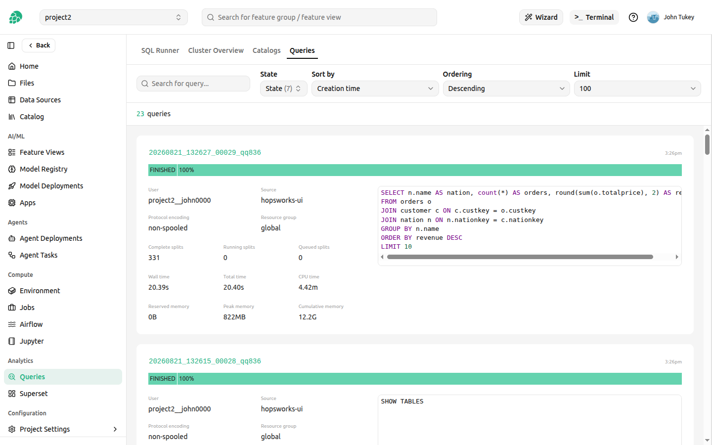 queries