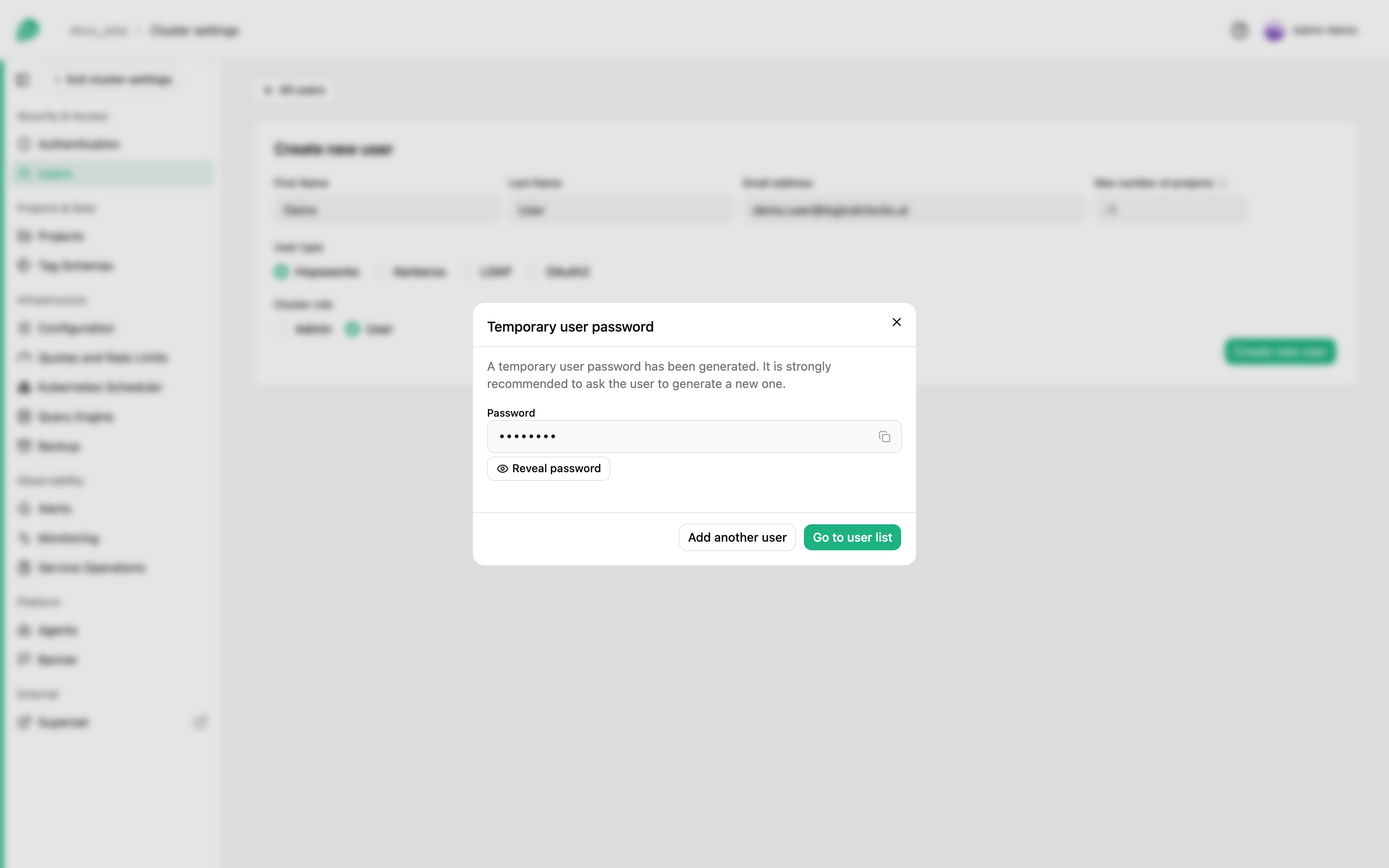 create user