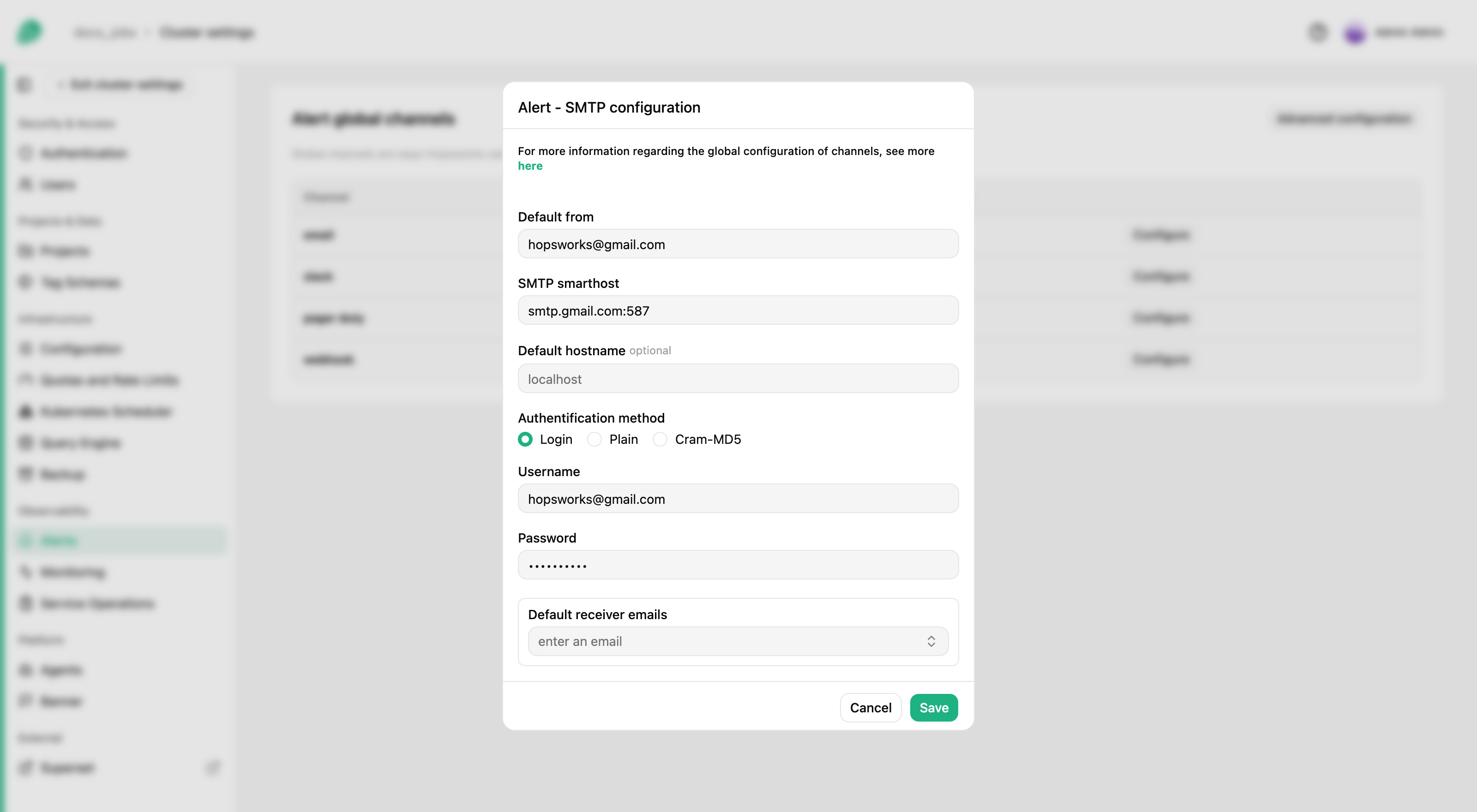 Configure Email Alerts