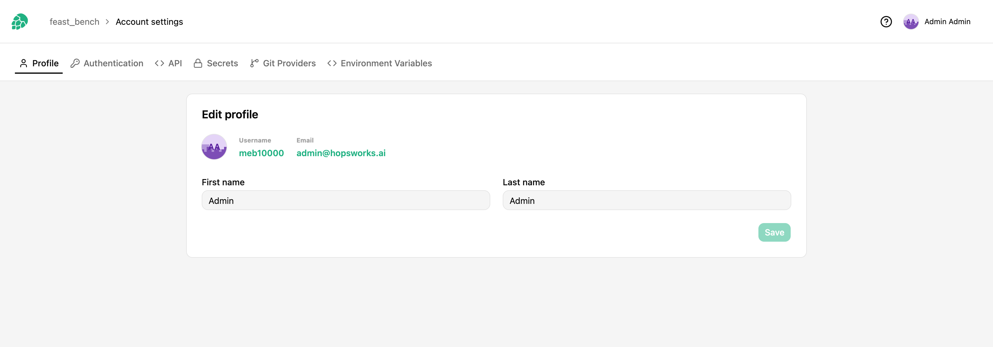 User profile