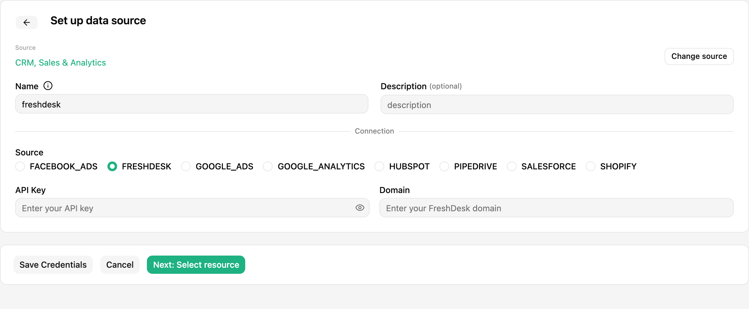 Freshdesk Data Source