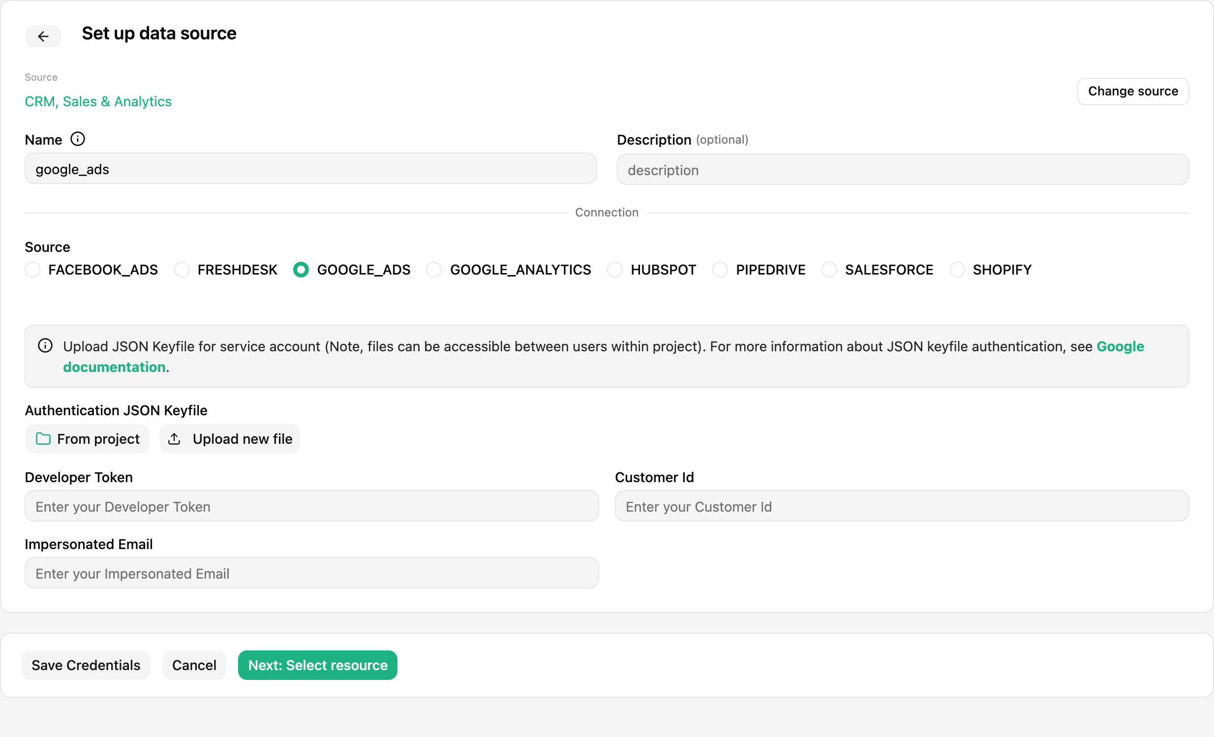 Google Ads Data Source