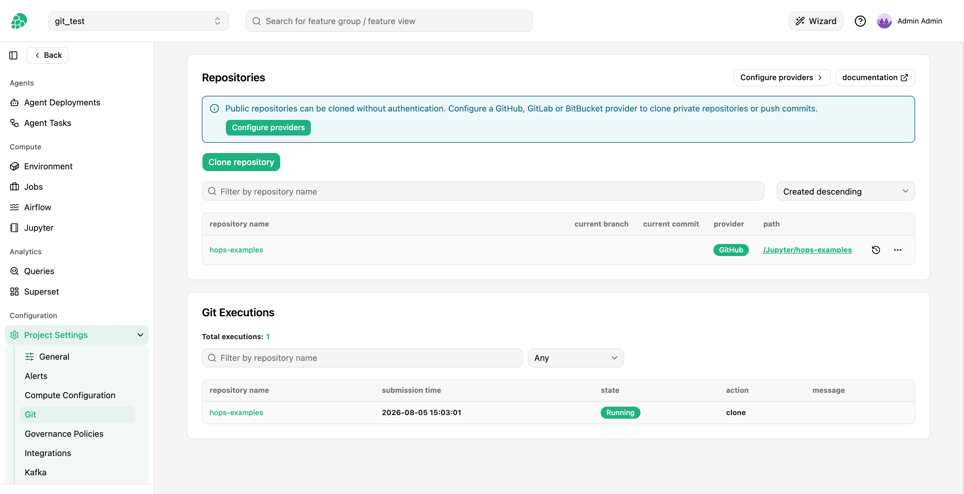 Clone a repository