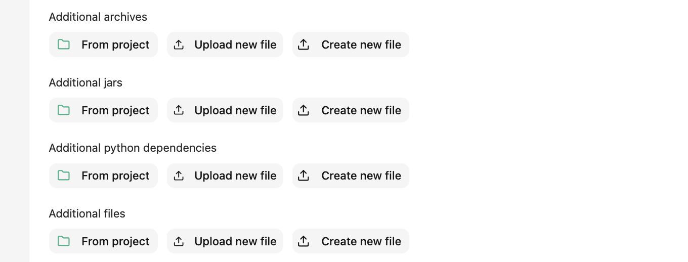 File configuration for the Spark kernels