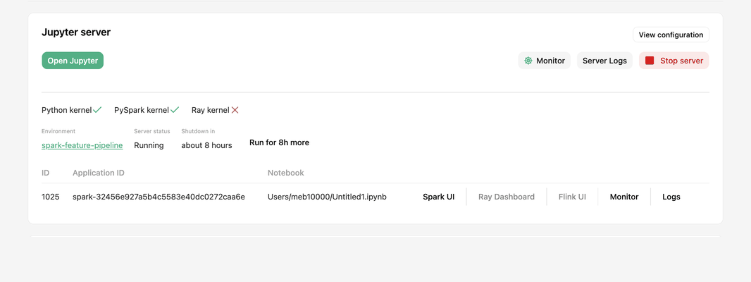 Access Spark UI and see application logs