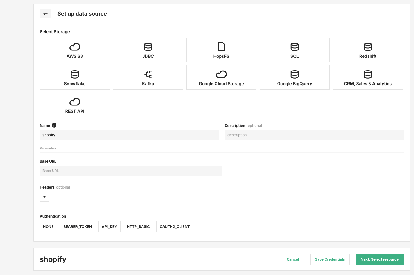 REST API Data Source