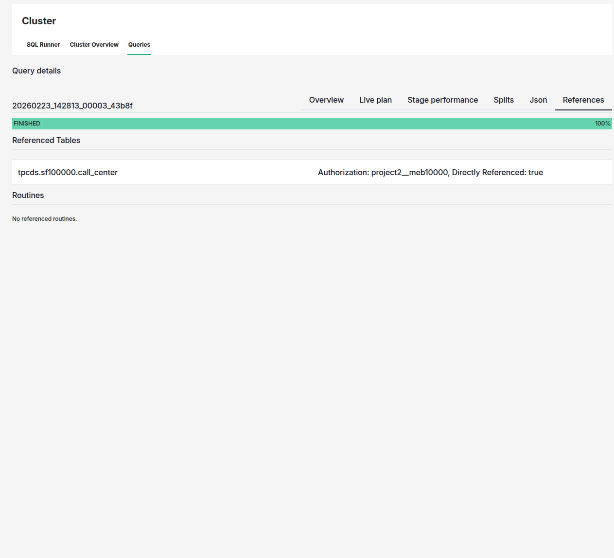 Query details references
