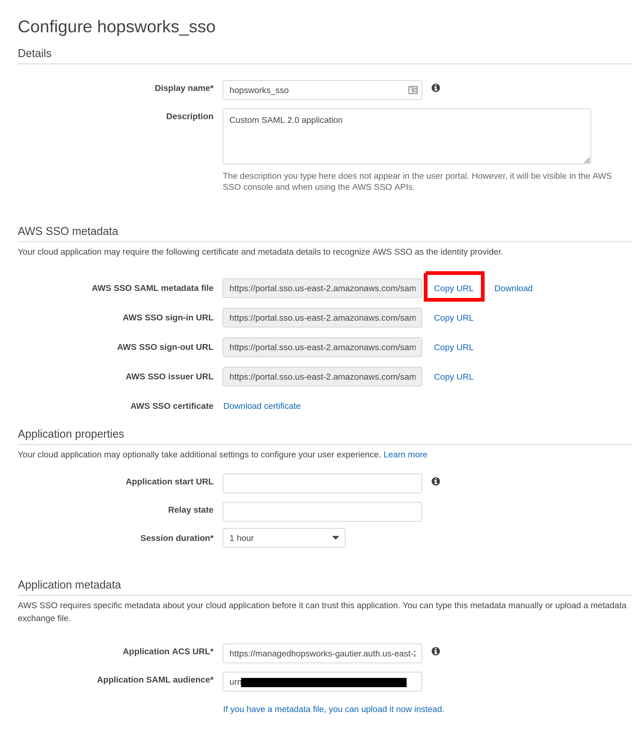 Metadata URL