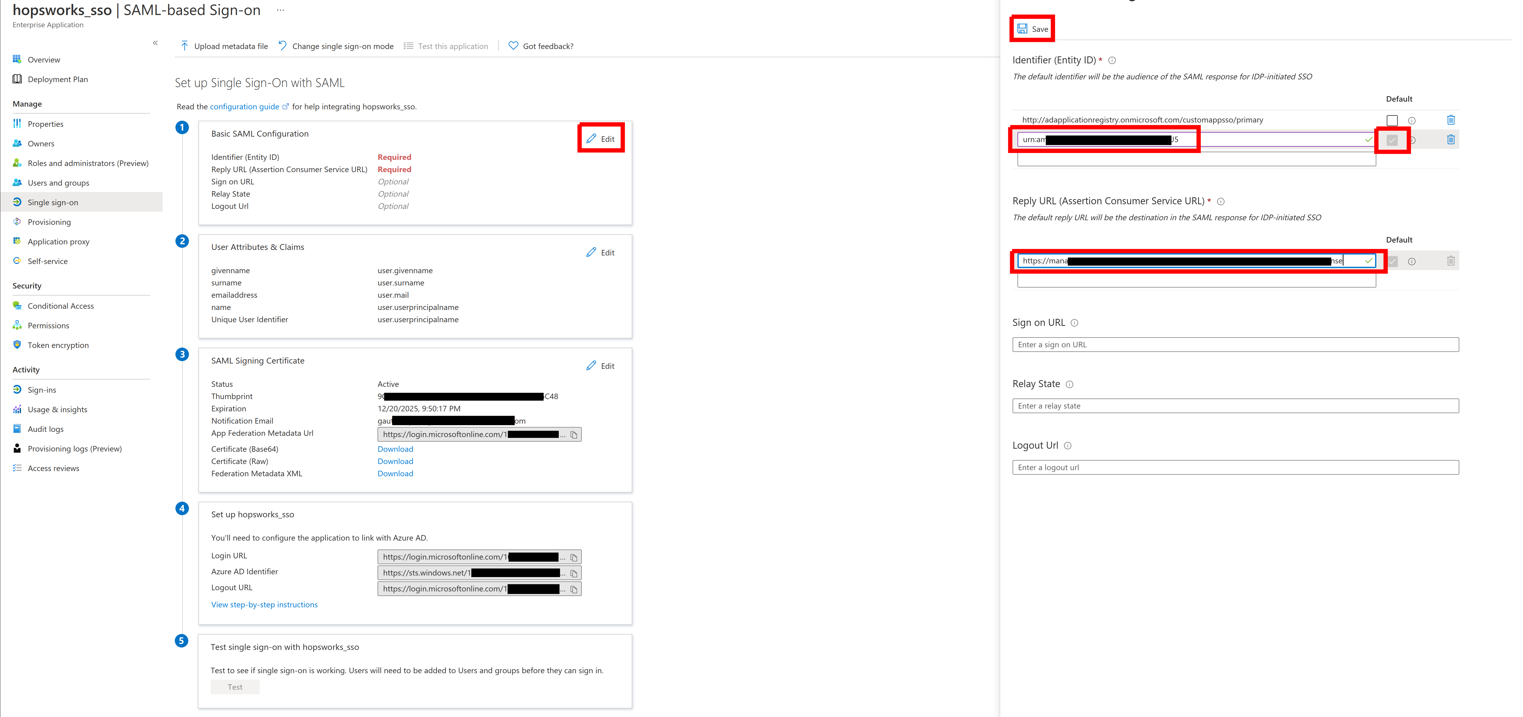 Configure SAML