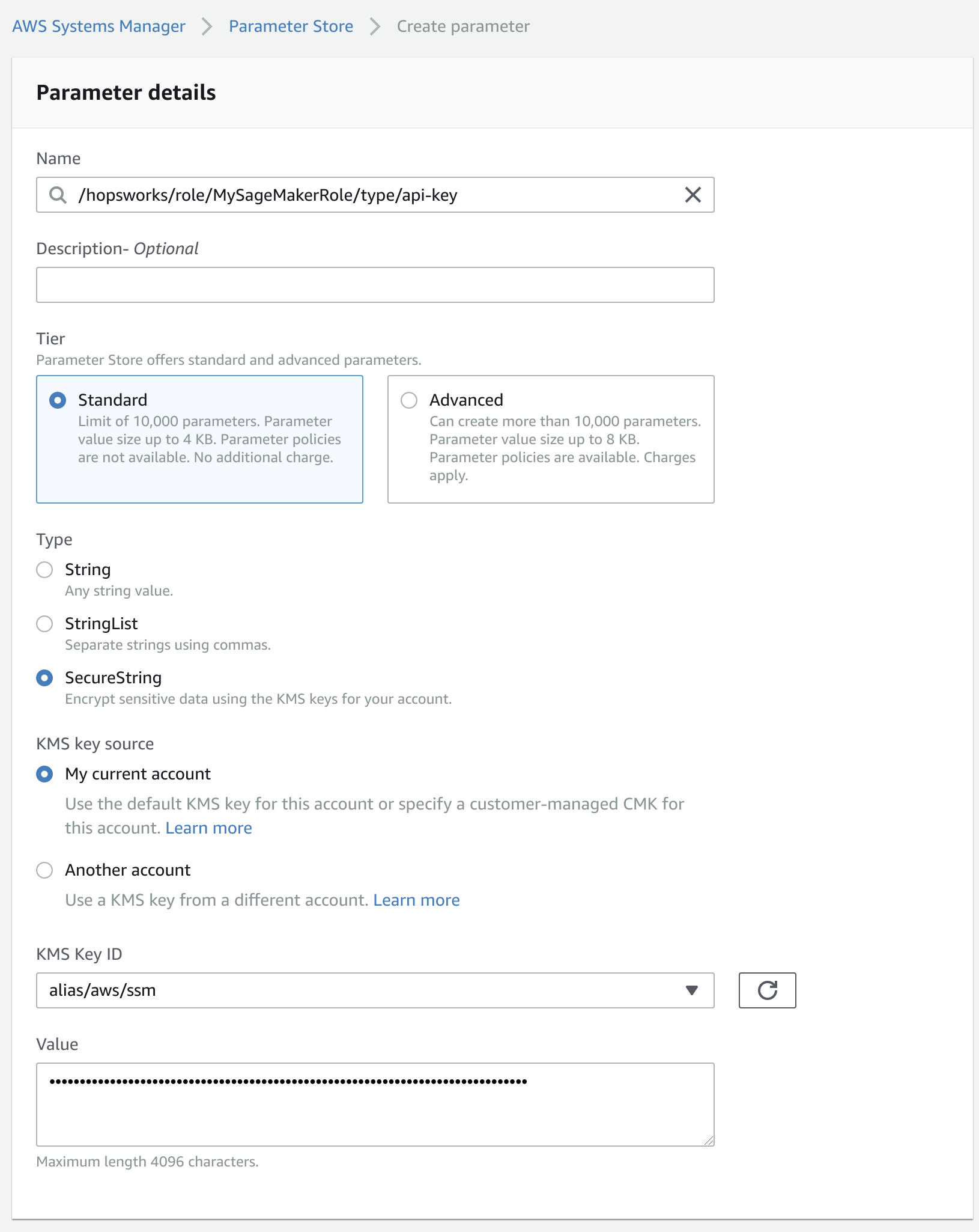 AWS Systems Manager Parameter Store