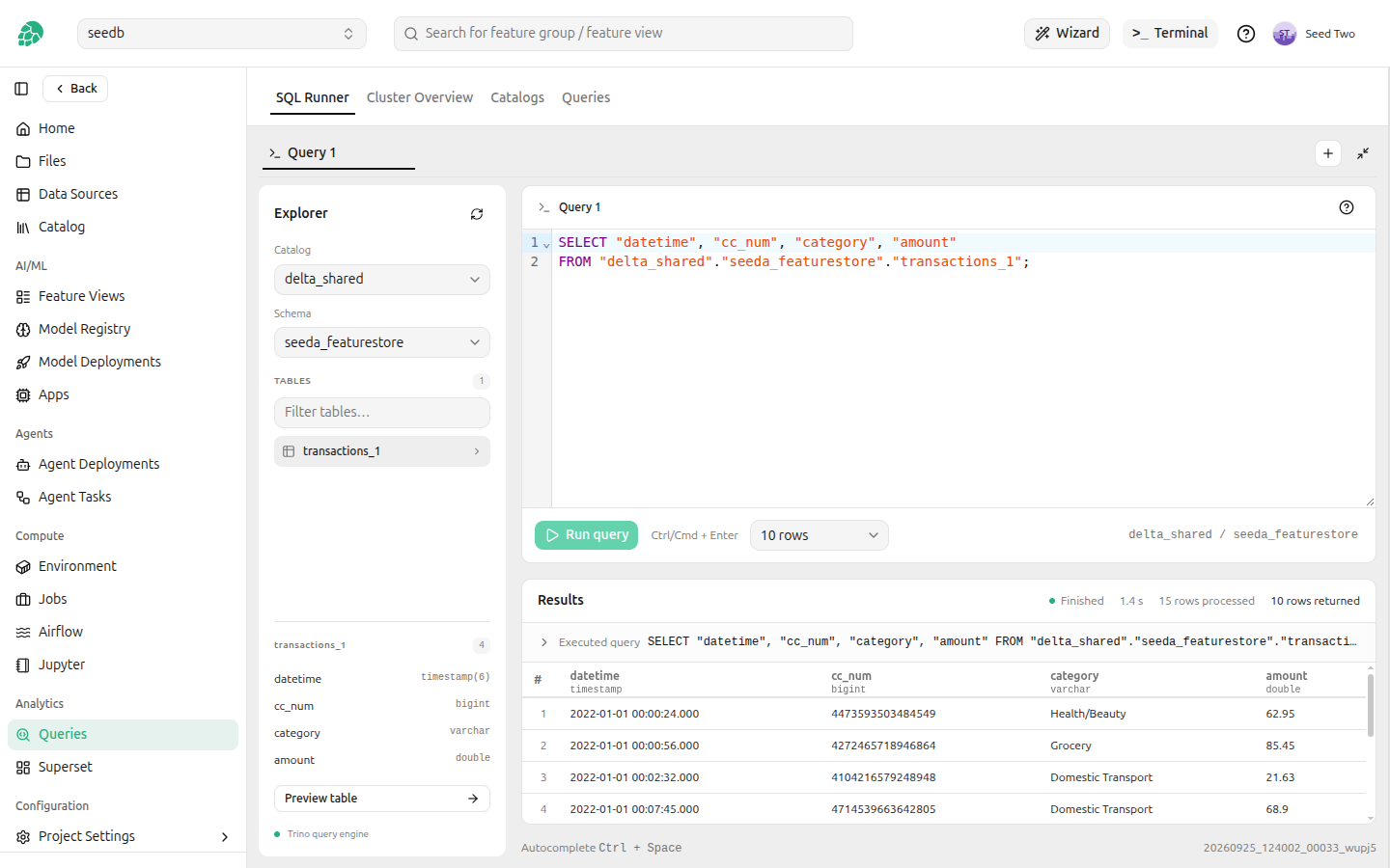 Querying a subset share